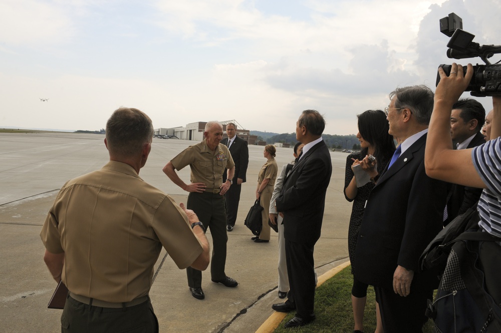 Defense Minister Satoshi Morimoto visit