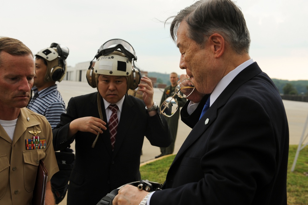 Defense Minister Satoshi Morimoto visit