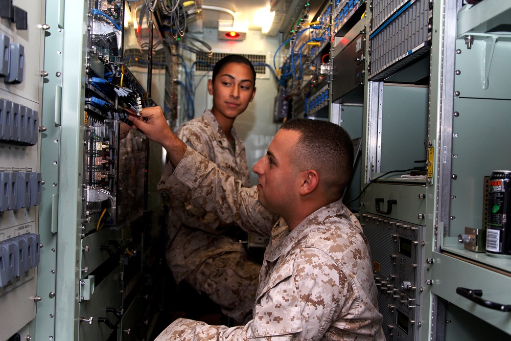 Comms up! MWCS-28 serves as the wing’s digital backbone during Exercise Spartan Xiphos