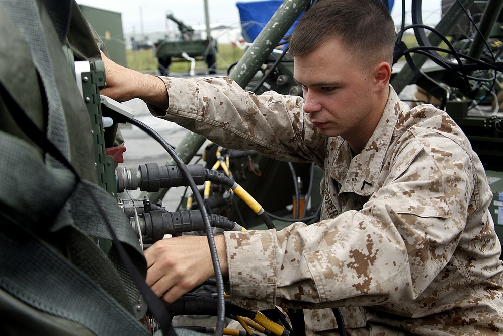 Comms up! MWCS-28 serves as the wing’s digital backbone during Exercise Spartan Xiphos