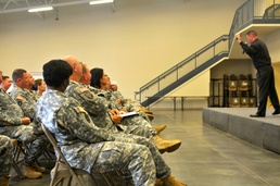 Jody Fuller, soldier, comic, entertains the 167th TSC