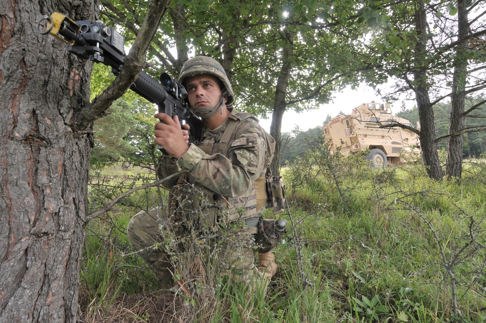 Georgian 12th Light Infantry Battalion mission rehearsal exercise