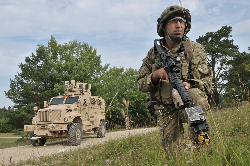 Georgian 12th Light Infantry Battalion mission rehearsal exercise