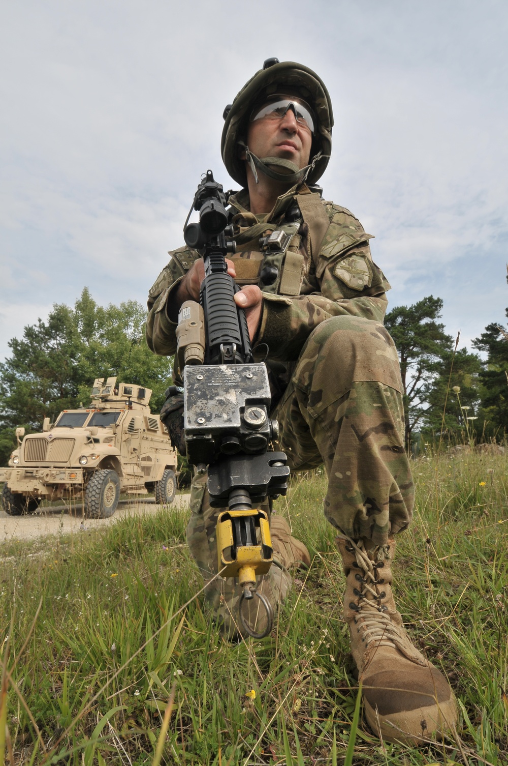 Georgian 12th Light Infantry Battalion mission rehearsal exercise