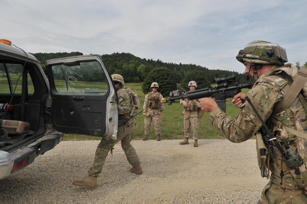 Georgian 12th Light Infantry Battalion mission rehearsal exercise