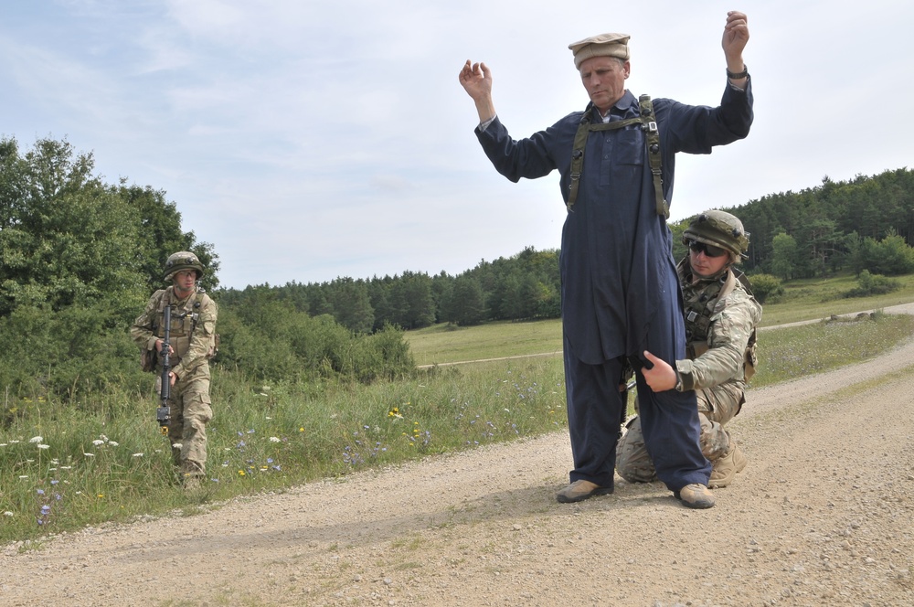 Georgian 12th Light Infantry Battalion mission rehearsal exercise