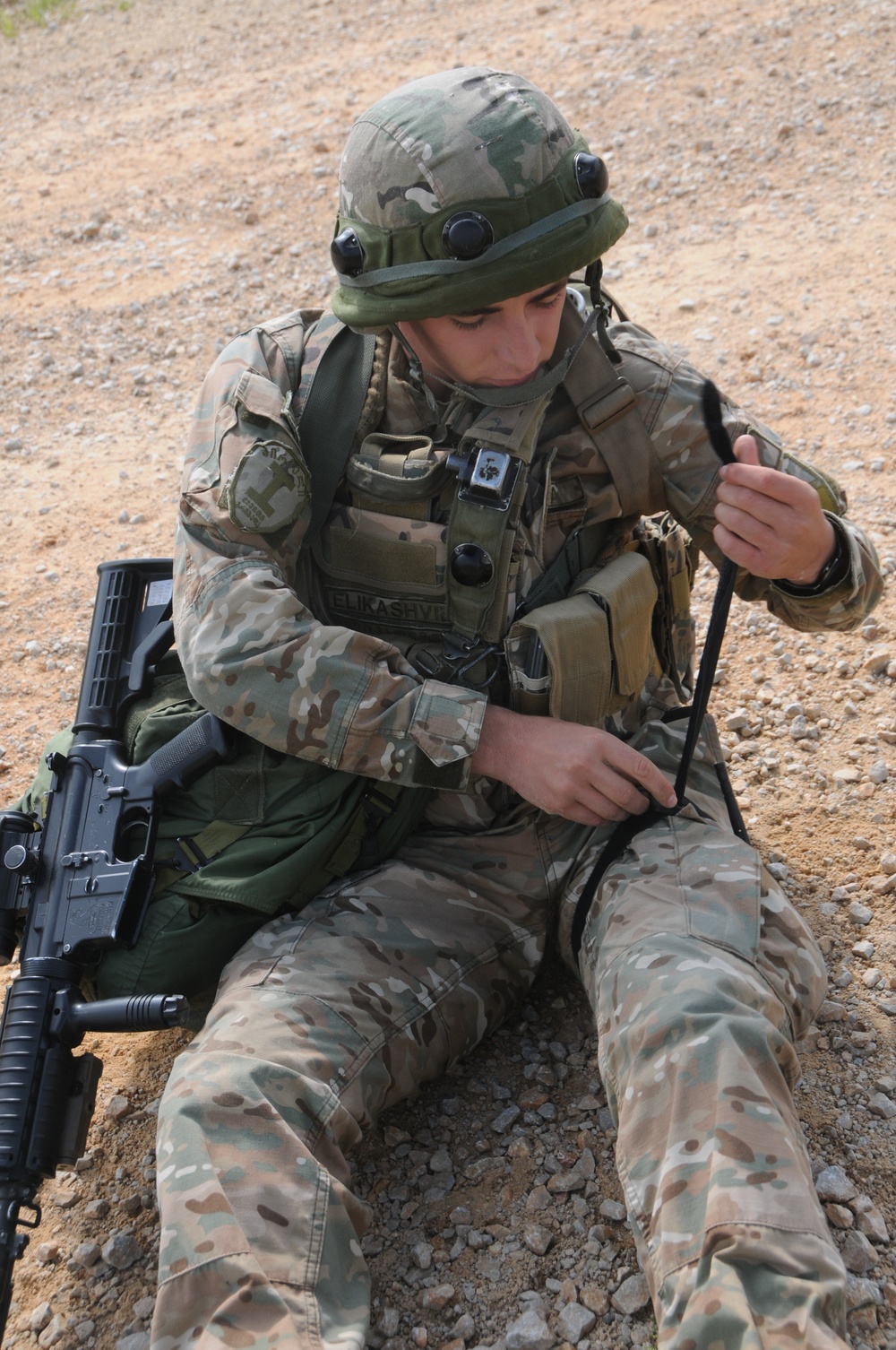 Georgian 12th Infantry Battalion Mission Rehearsal Exercise