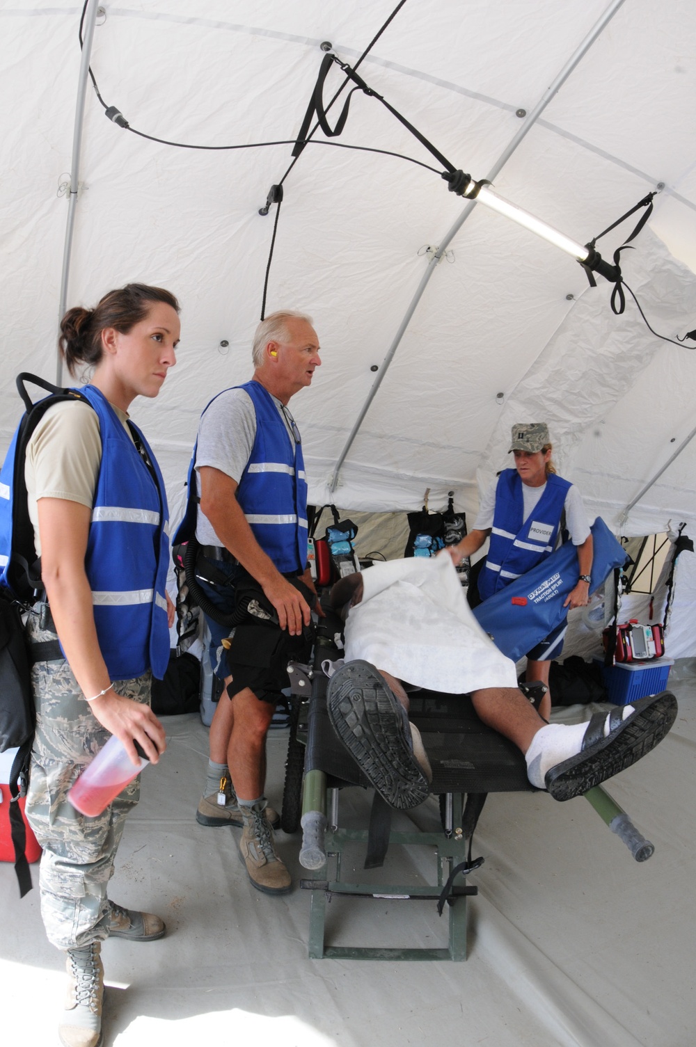 102nd Medical Group attends to simulated victims during Homeland Response Force training exercise