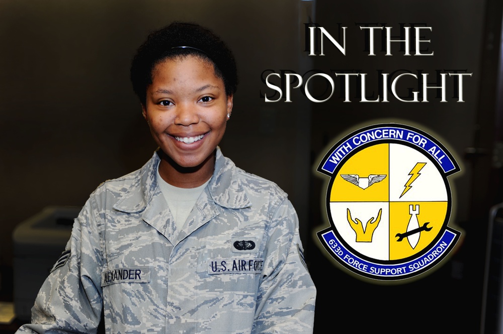 In the spotlight; Outstanding airman looks to the bright side