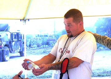 Indiana Guardsmen evacuate buildings during Vibrant Response 13