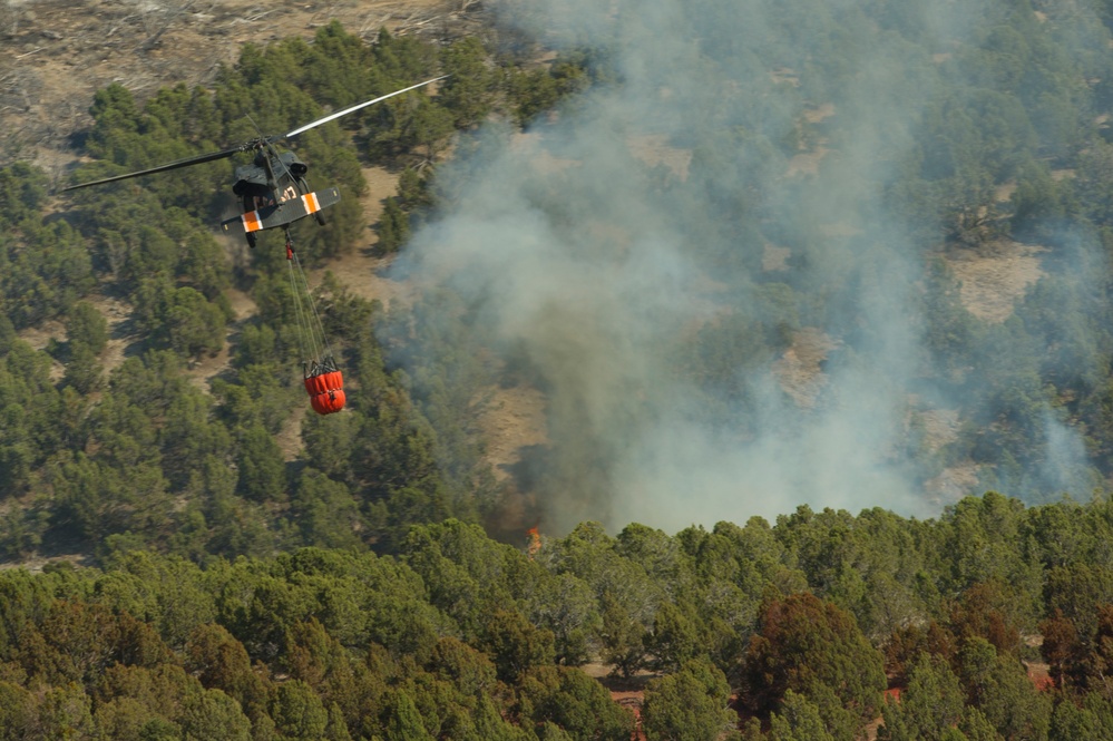 Forest fire on Camp Williams