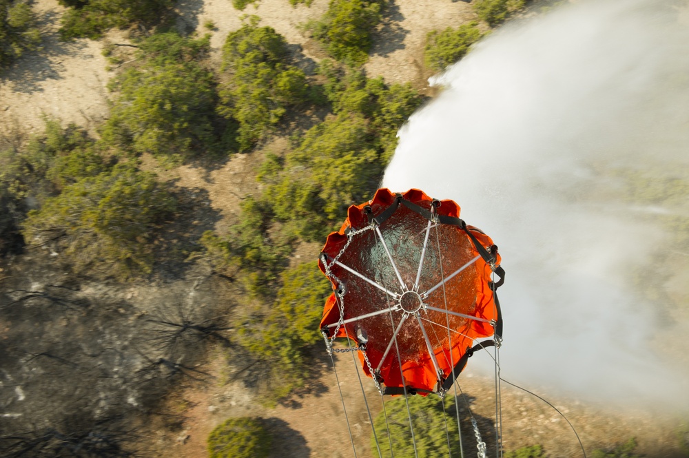 Forest fire on Camp Williams