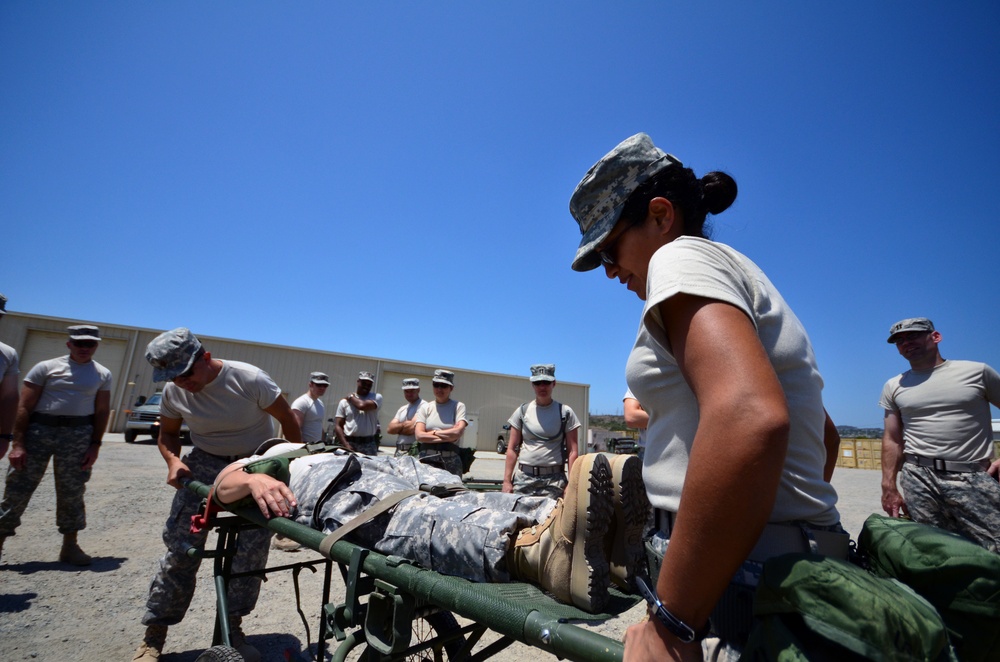 Stretcher bearer exercises