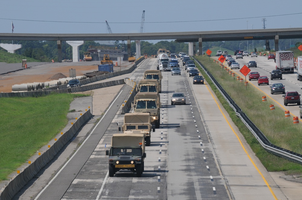 Alabama National Guard Medical Battalion participates in historic convoy