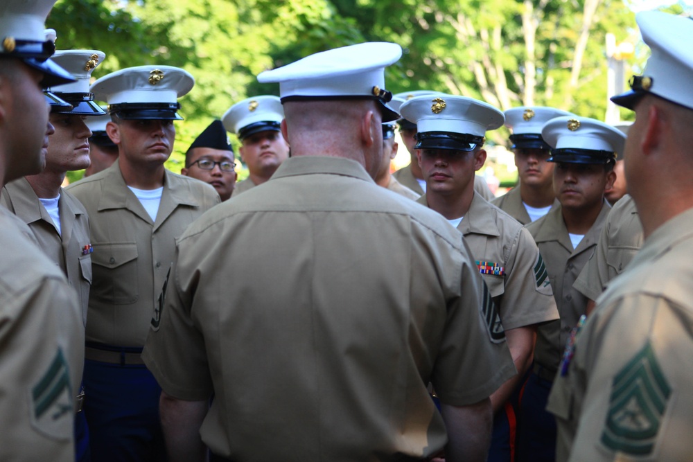 Marines, sailors march in Rockland parade