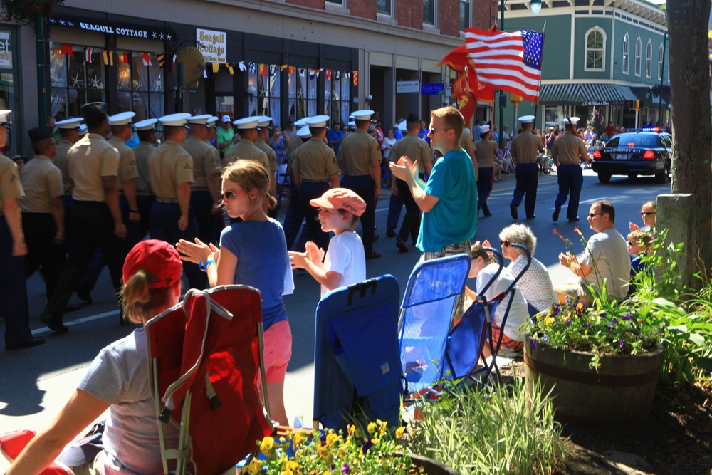 Marines, sailors march in Rockland parade