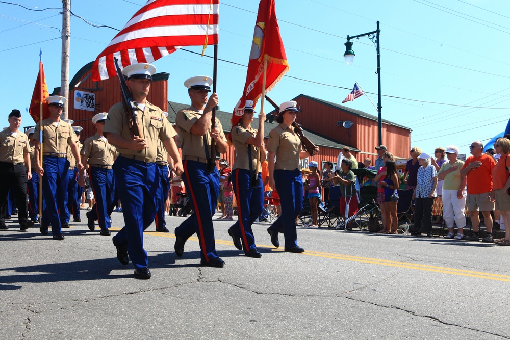 Marines, sailors march in Rockland parade