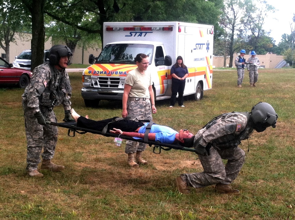 129th Medical Company provides medical support to the Vibrant Response 13 exercise