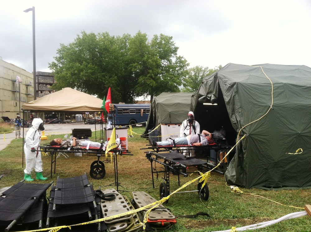 129th Medical Company provides medical support to the Vibrant Response 13 exercise