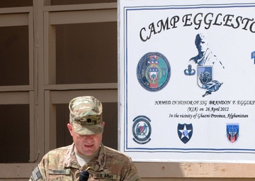 Soldiers dedicate camp to fallen hero