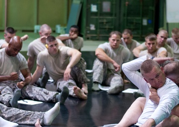 316th ESC soldiers learn hand-to-hand combatives skills