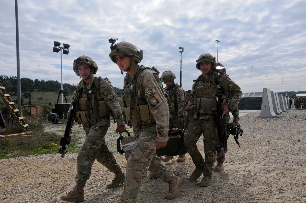 Georgian 32nd Infantry Battalion mission rehearsal exercise