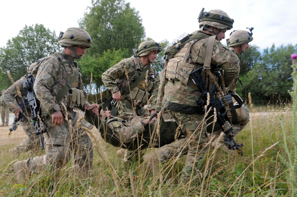 Georgian 32nd Infantry Battalion mission rehearsal exercise