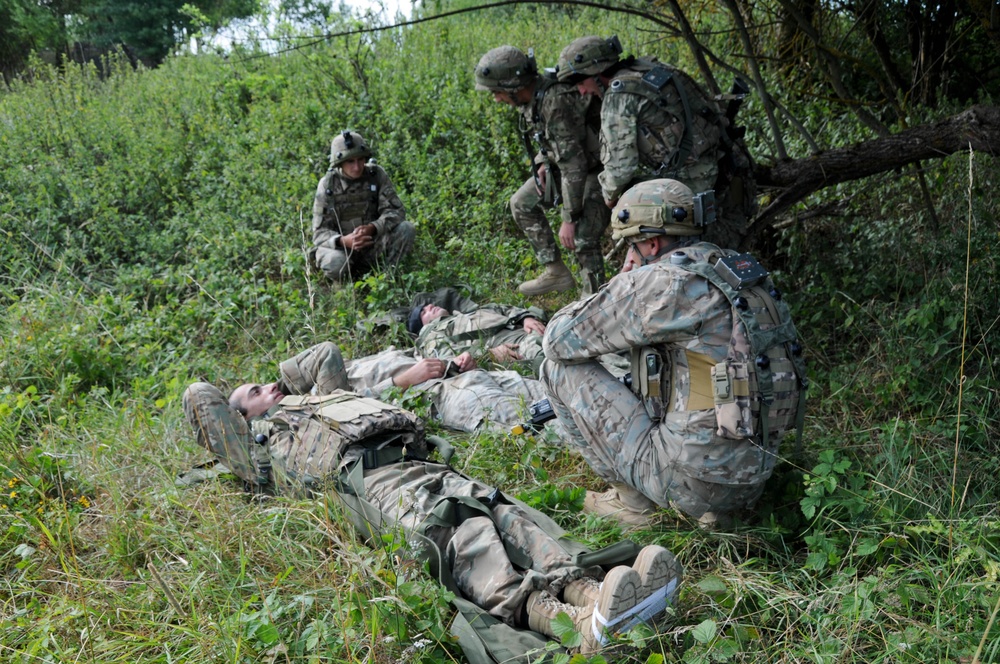 Georgian 32nd Infantry Battalion mission rehearsal exercise