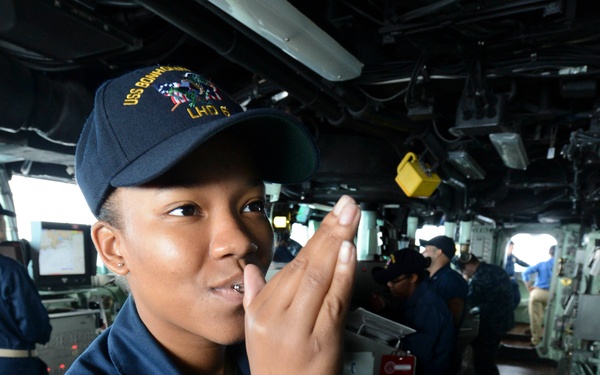 USS Bonhomme Richard sailors at work