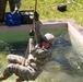 Soldiers of the 527th Military Police Companyconduct a water crossing as part of a Leader Reactionary Training Course TSC Ansbach.