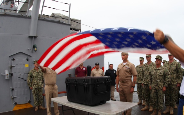 US Navy divers search for the remains of 5 un-accounted for servicemembers from 1942
