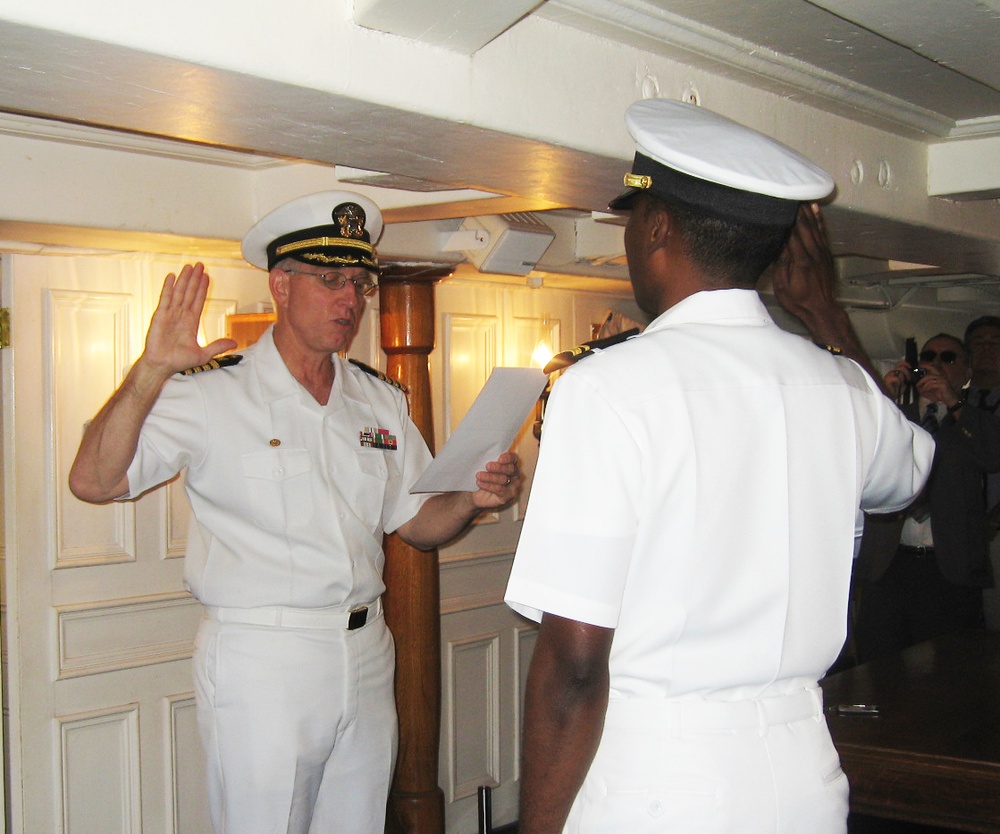 Promoting Navy history in Boston