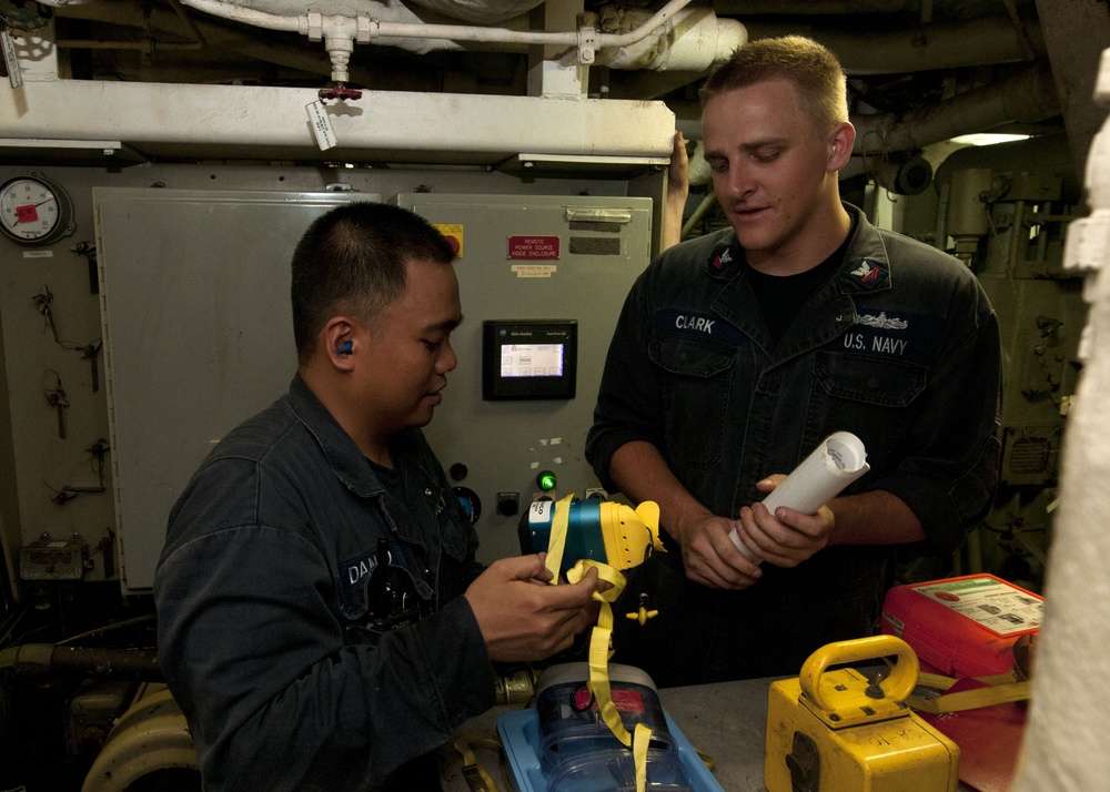 Engineering casualty control drill