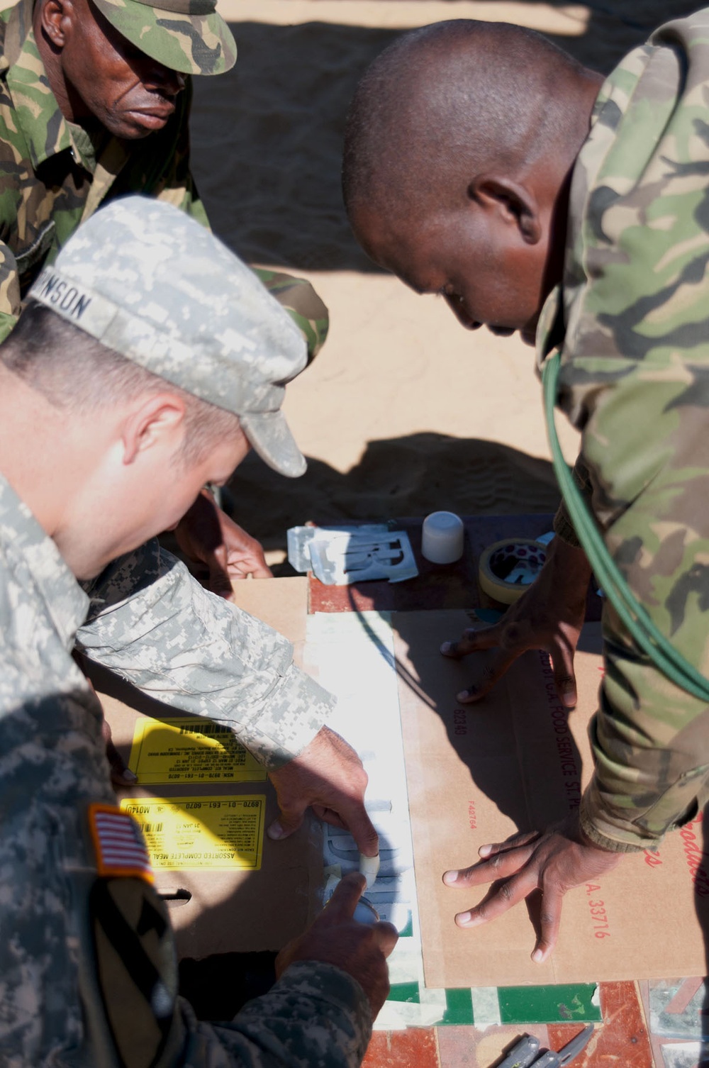 US and Botswana soldiers keep SA 12 rolling