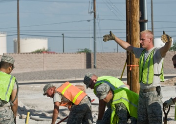 99th CES Construction of a parking lot