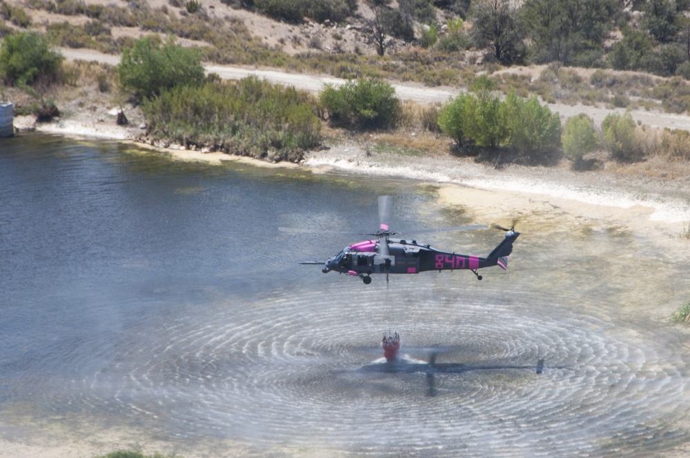 California Army and Air National Guard aircraft battle blazes