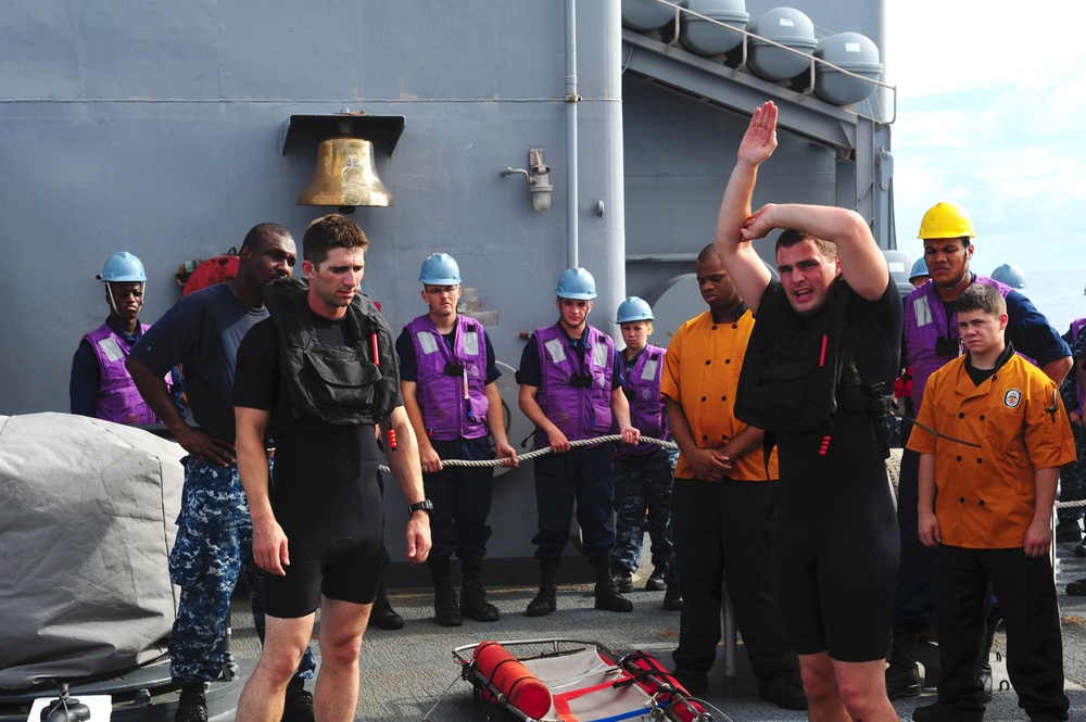 Sailors aboard USS Tortuga learn to save lives