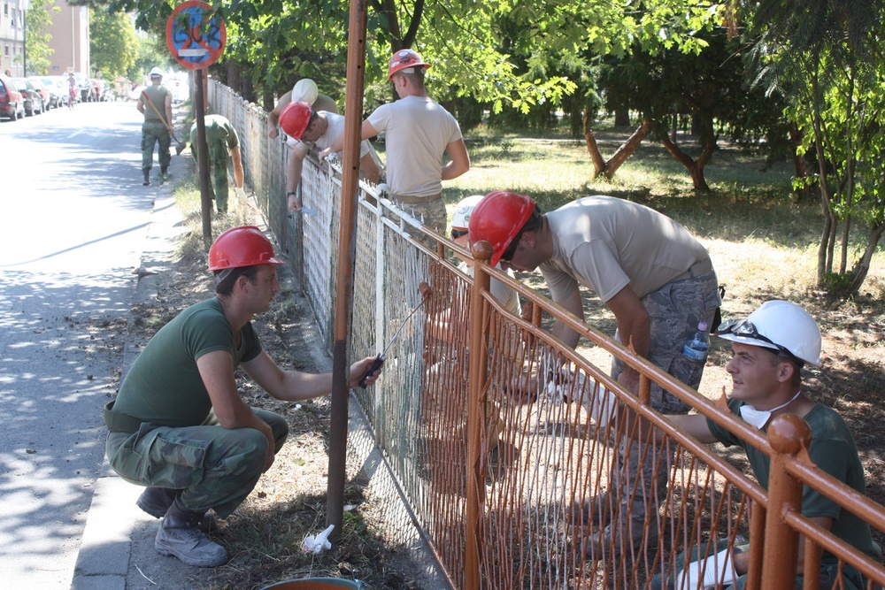 Ohio National Guard engineers work with Serbian Armed Forces on school reconstruction project