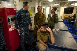Sailors participate in mass casualty drill with Israeli navy