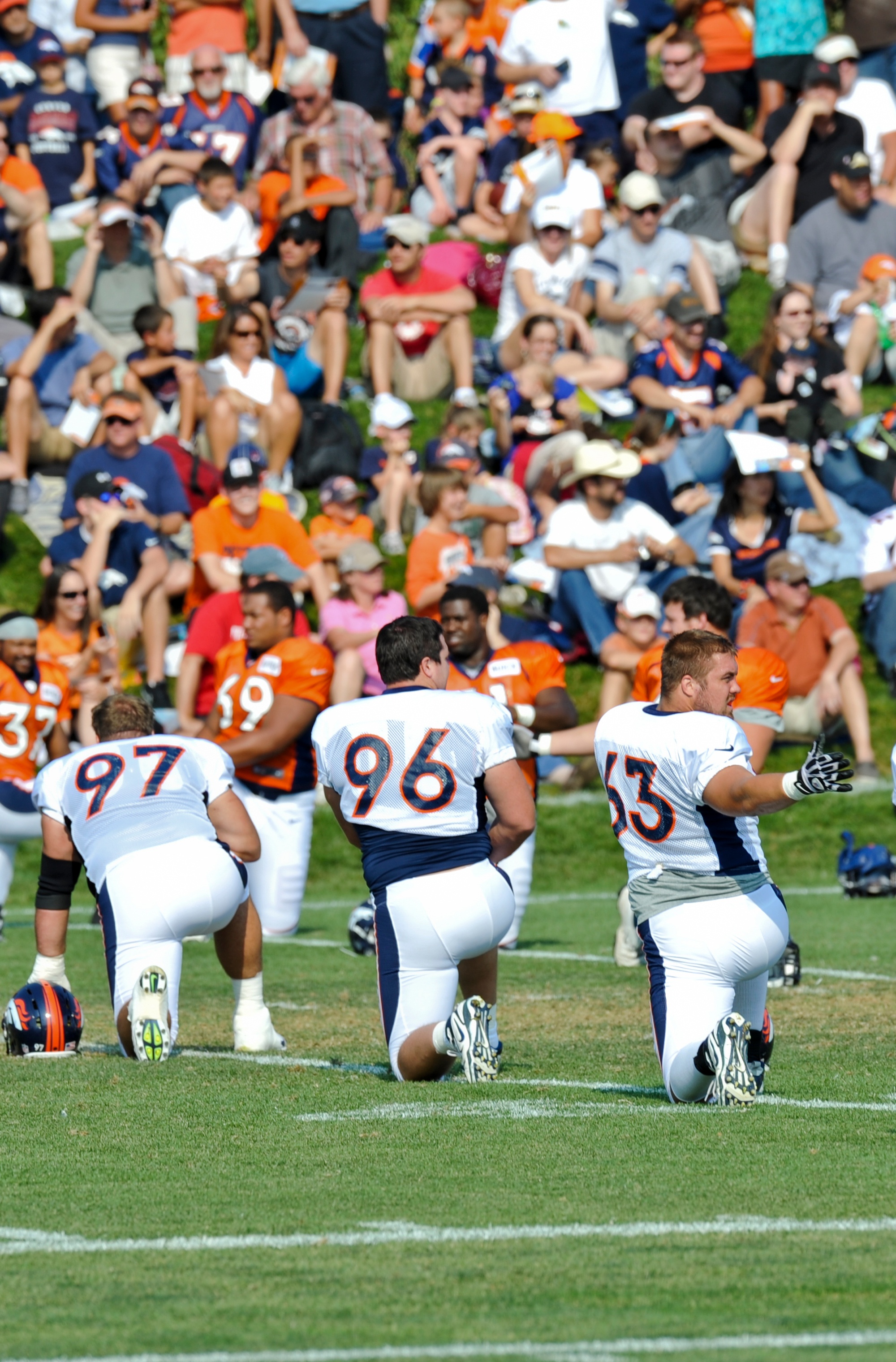 Lt. progressing: working hard during Bronco's training camp