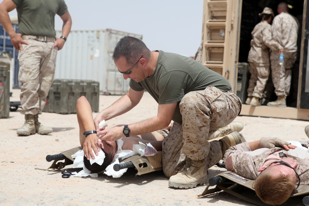 Mobile trauma center on Camp Leatherneck