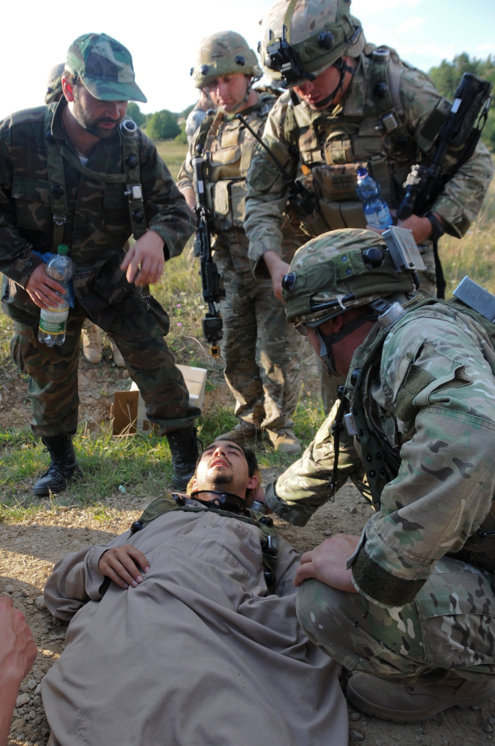 Georgian 32nd Infantry Battalion mission rehearsal exercise
