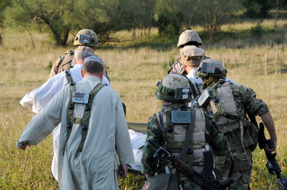 Georgian 12th and 32nd Infantry Battalions mission rehearsal exercise