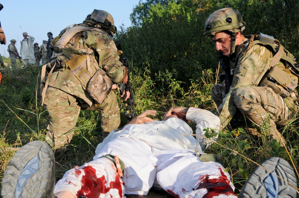 Georgian 12th and 32nd Infantry Battalions mission rehearsal exercise