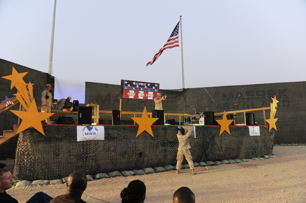 Troops compete in talent show in Afghanistan