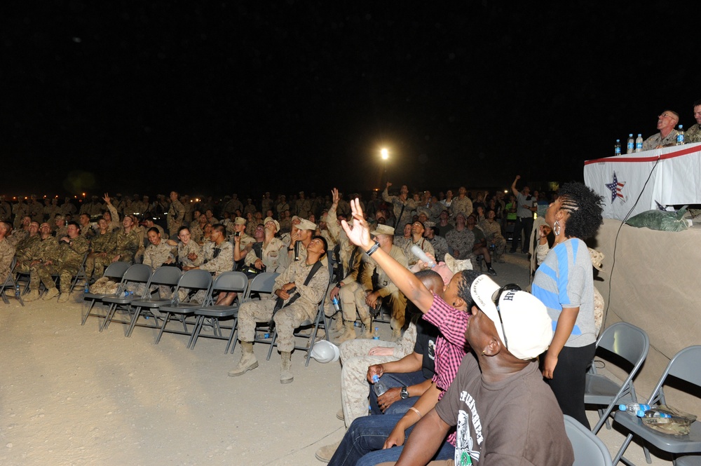 Troops compete in talent show in Afghanistan