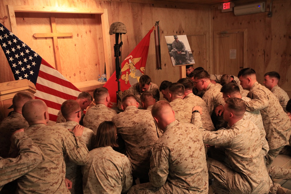 Marines bid farewell to friend, brother
