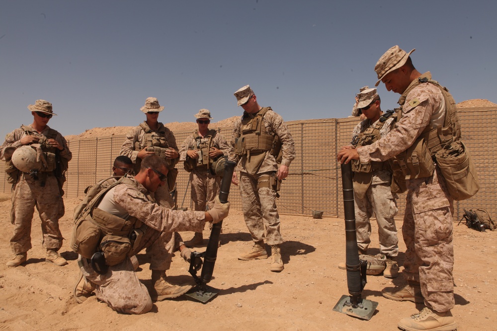 Mortar system range on FOB Geronimo