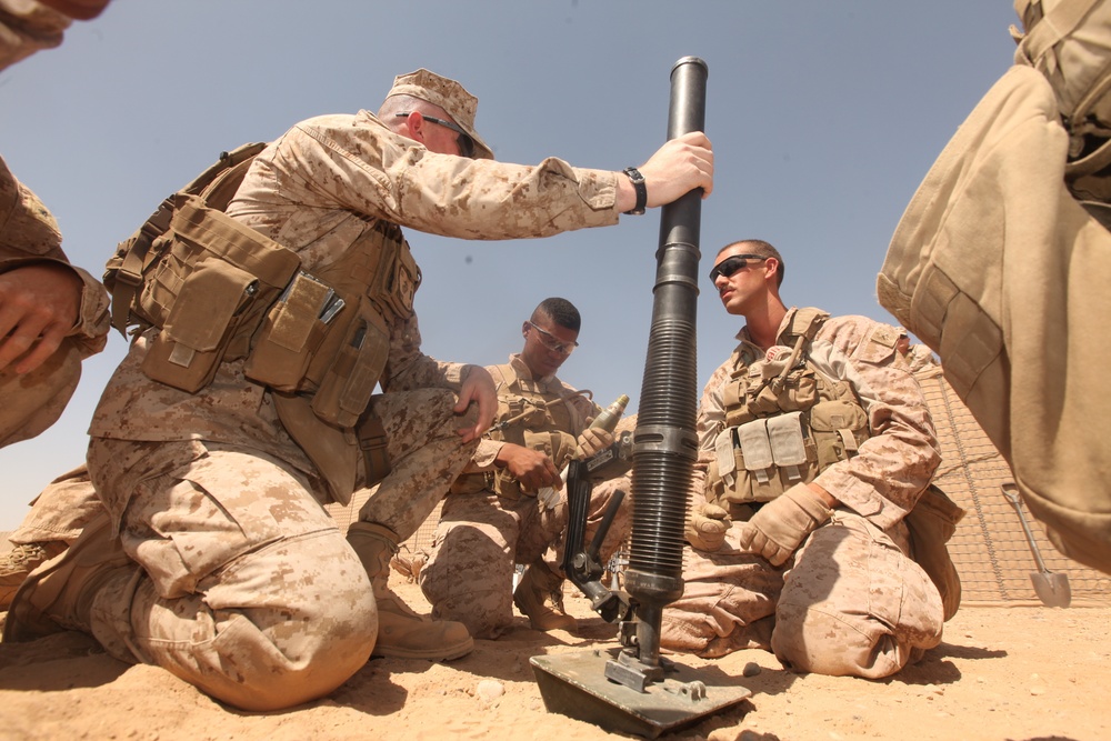 Mortar system range on FOB Geronimo