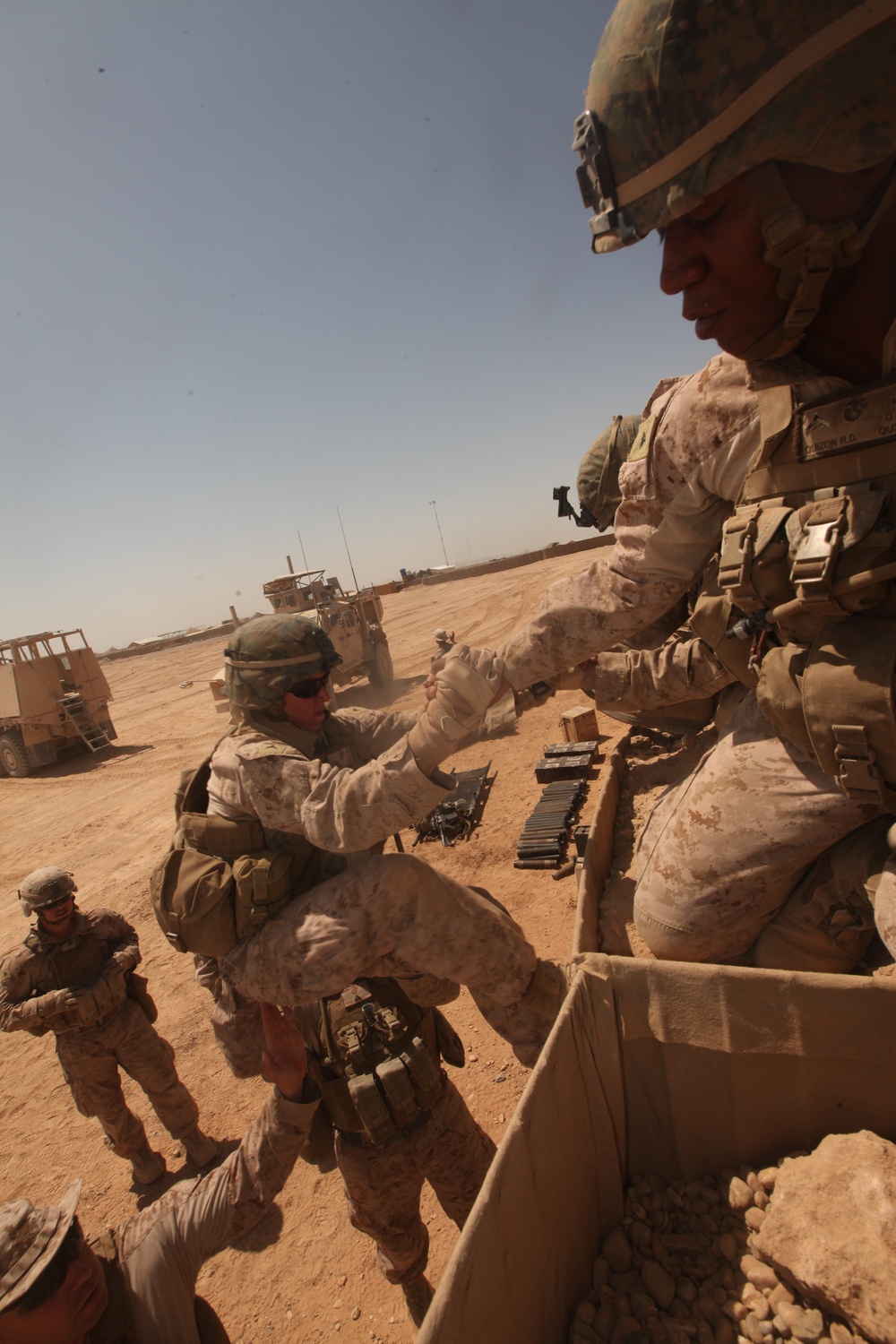 Mortar system range on FOB Geronimo